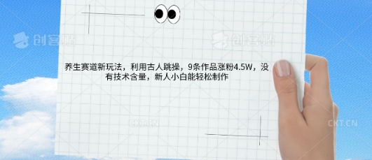 AI养生赛道新玩法,10条作品涨粉5.2W,操作简单,新人小白能轻松制作-积流资源站