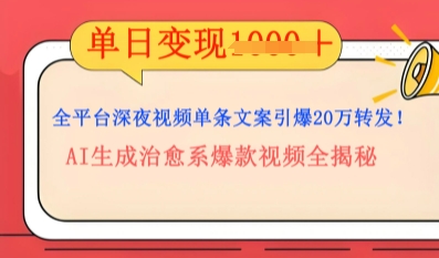 全平台深夜文案新风口:DeepSeek生成百万播放量金句,治愈系内容涨粉速度快4倍-积流资源站