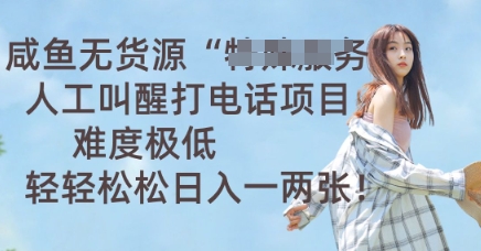 咸鱼无货源人工叫醒打电话项目，难度极低， 轻轻松松日入一两张-积流资源站