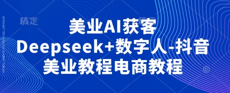 美业AI获客Deepseek+数字人-抖音美业教程电商教程-积流资源站