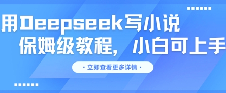 用Deepseek写小说,保姆级教程,小白可实操-积流资源站